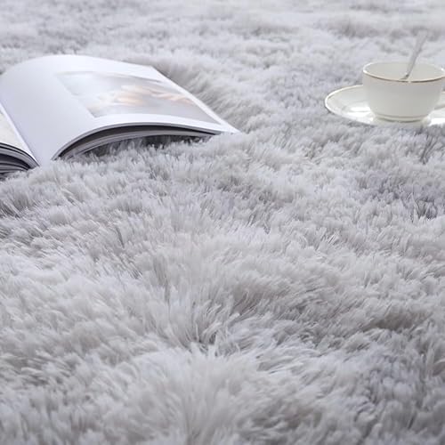 Miniatura 2 de Vafodo TyeWater - Alfombra mullida para dormitorio, 2 x 3 pies, para niños y bebés, alfombra gris para sala de estar, bonita decoración de habitación