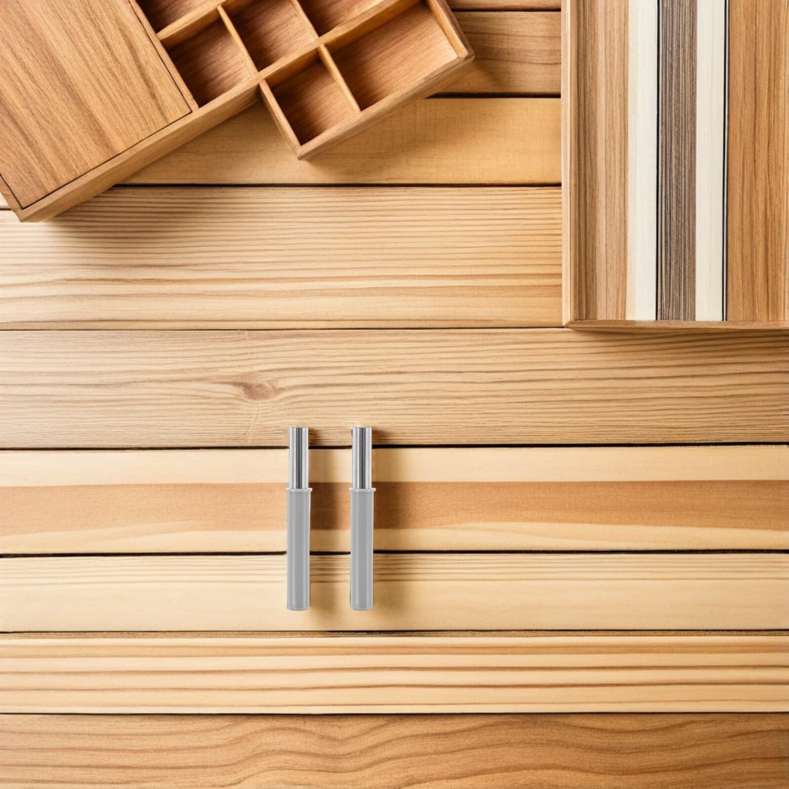 Garneck 2st Mülleimer Zubehör Dämpfer Stoßfestes Werkzeug Soft-closing-system Haushaltsversorgung Langsam Schließendes System Soft-closing-zubehör Dämpfungssystem Silver Rostfreier Stahl