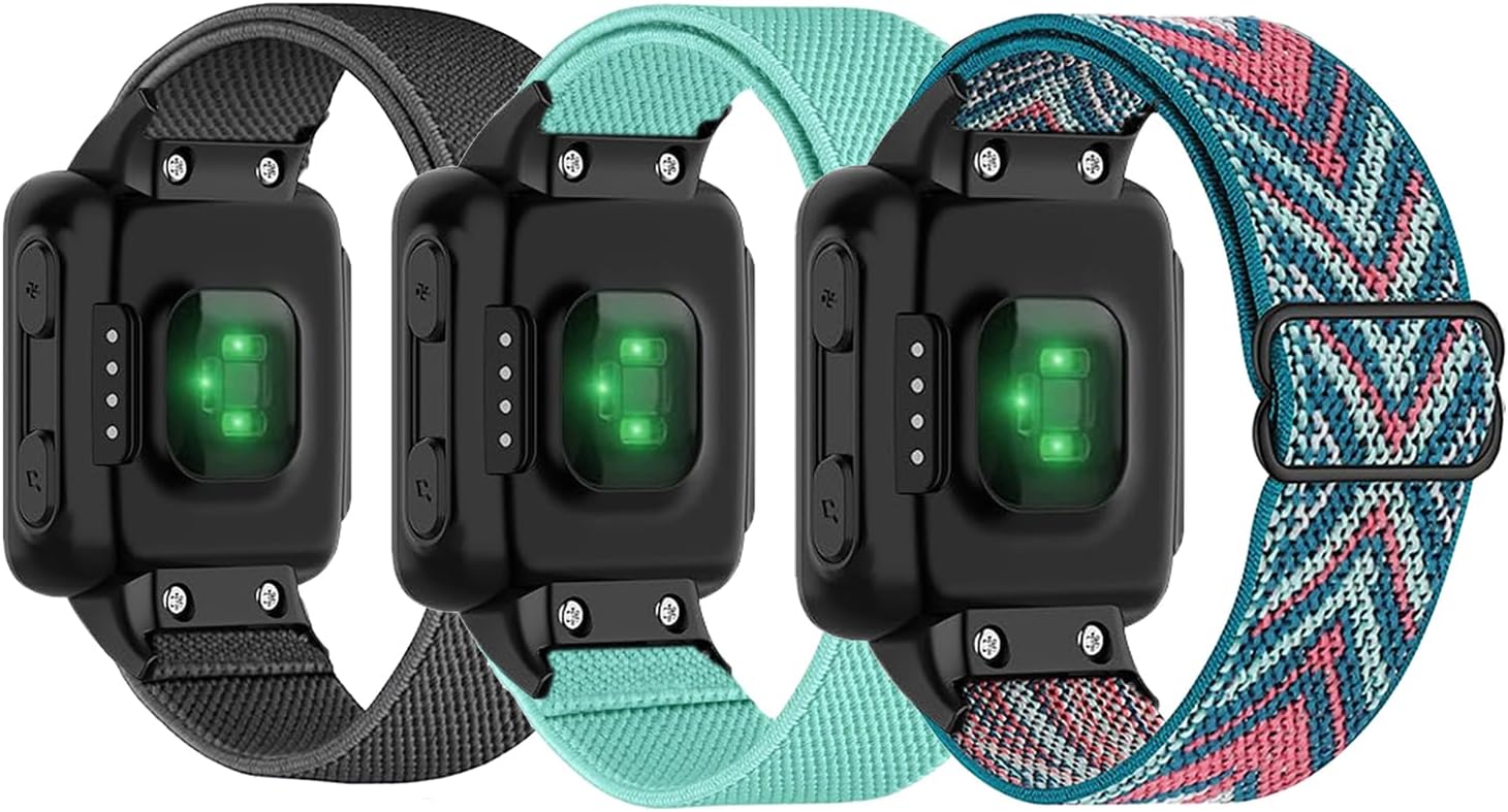 Compatible with Garmin Forerunner 35/30 Band, Nylon Elastic Solo Loop Women Men,Adjustable Replacement Watch Strap for Garmin Forerunner 35 Sport Watchband for SmartWatch