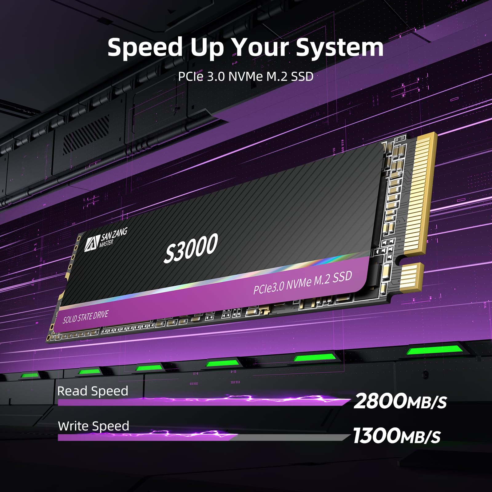 SAN ZANG MASTER SSD M.2 512GB NVMe SSD PCIe Gen3x4 2280 Unidade