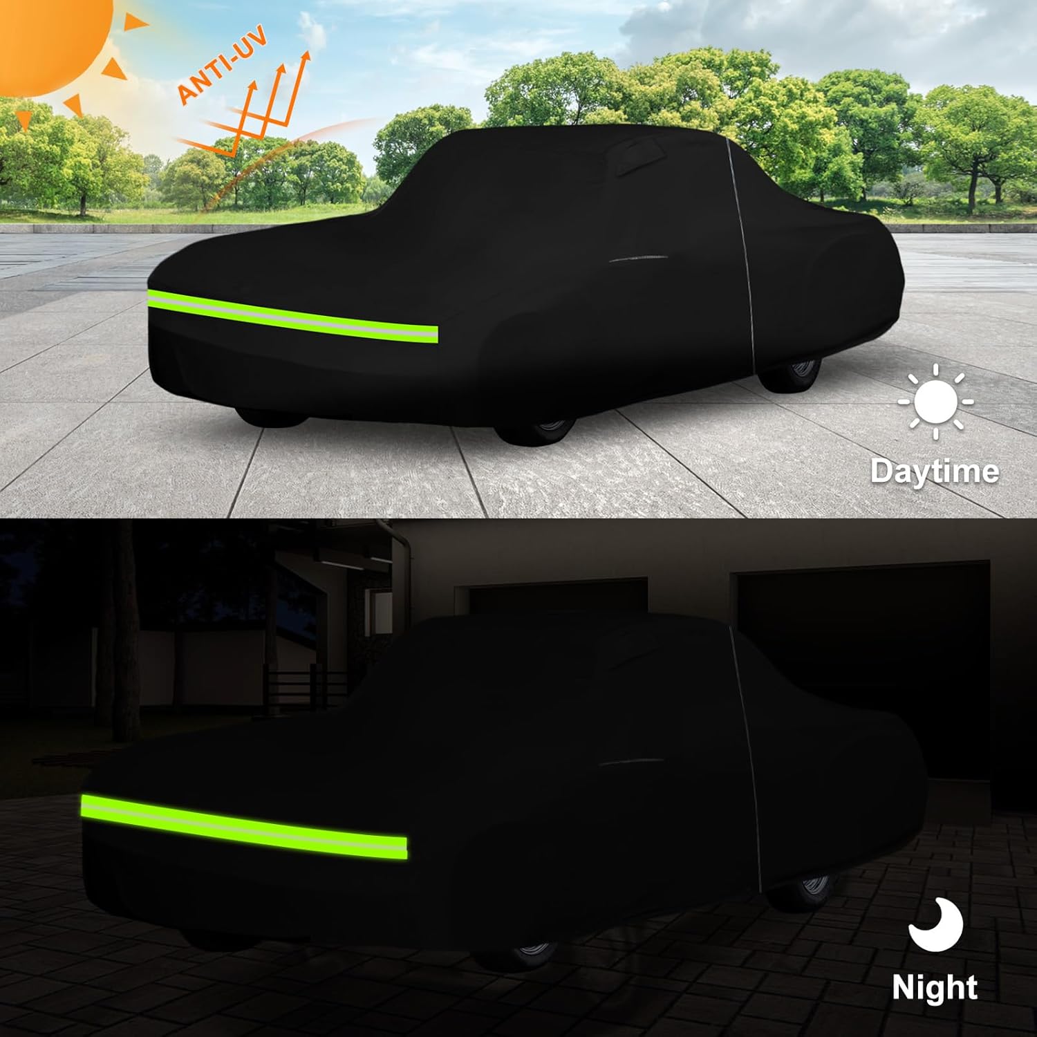 Waterproof Car Cover Compatible with 1960-1966 Ford Falcon Ranchero, 210T Polyester with Inner Cotton Liner All Weather Car Covers for Dust Snow Rain Hail Protection