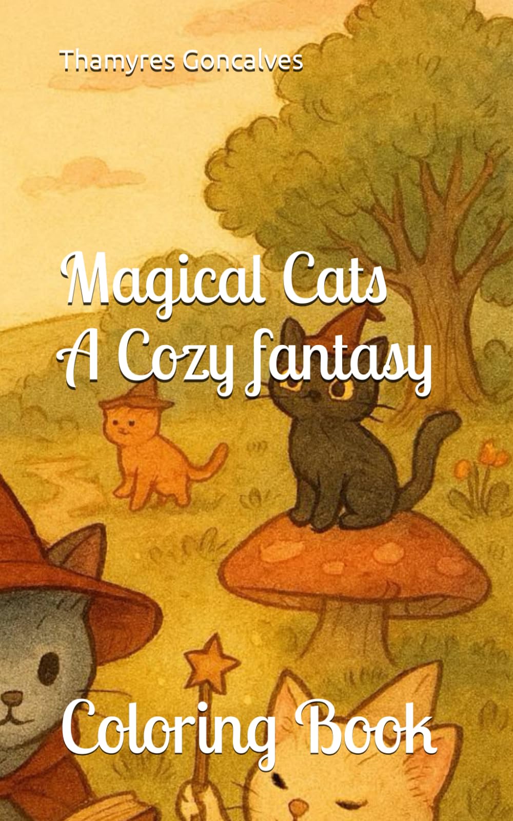 Magical Cats - A Cozy fantasy: Coloring Book