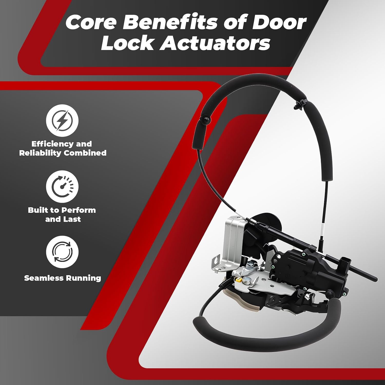 Nakkaa Door Lock Latch Actuator Compatible with Transit 2018-2025 Rear Cargo Door Latch Assembly JK4Z-6143288-P