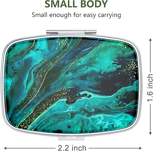 Miniatura 9 de Nipichsha Pastillero, pequeño pastillero para bolso y bolsillo, lindo organizador de medicamentos, pastillero de viaje, soporte portátil para