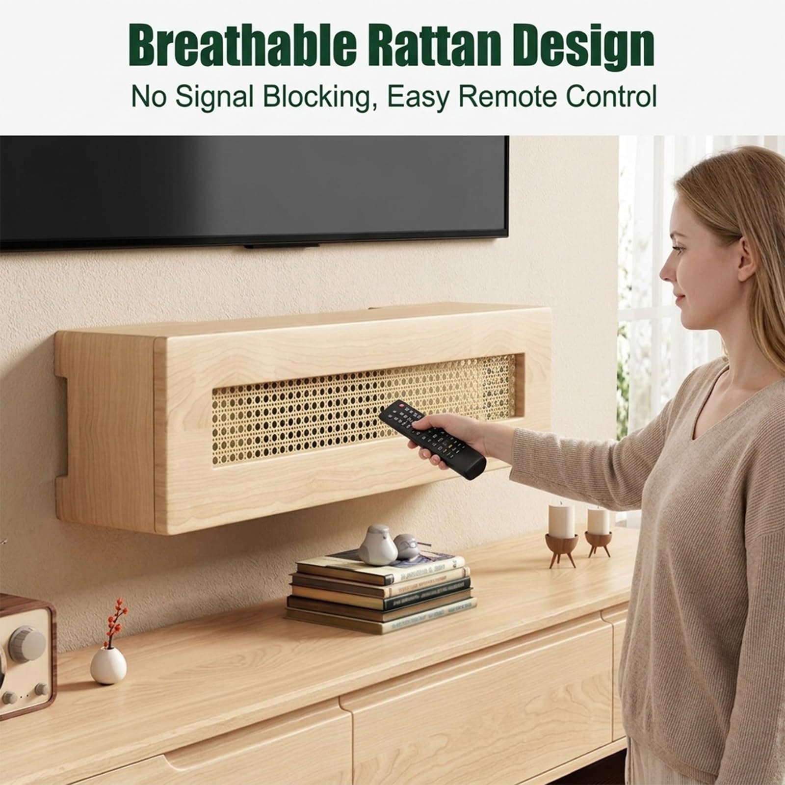 Versteckte WiFi-Router-Box, Wandmontierter Router-Aufbewahrungsschrank Und Kabel-Organizer, Modem, Steckdosenleiste & Kabelverstecker Für Zuhause, Büro, Wohnzimmer, Platzsparend