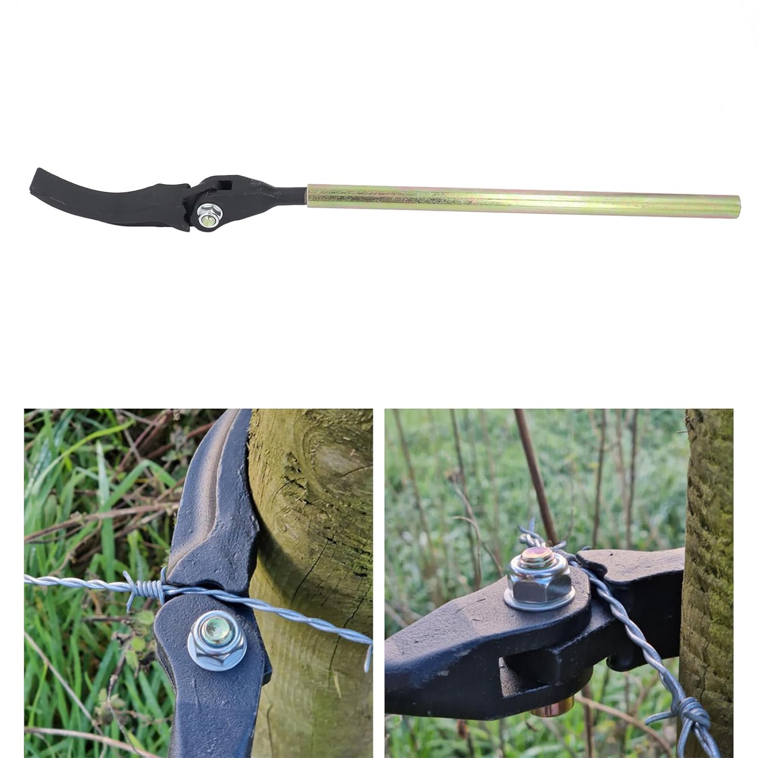 Fence Wire Stretcher Heavy Duty Carbon Steel 25.5 Inch Handle Fence Fixer Stretcher Tool for Home Farm Garden Construction Site