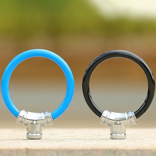 Miniatura 5 de 2 candados de bicicleta de 0.394 pulgadas  Anillo de aleación de zinc de 7 pines con llaves, 3.95 oz ligero y cadena extendida para