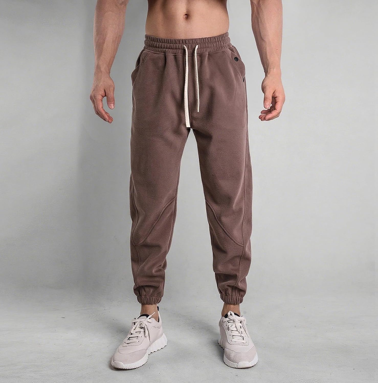 FQZWONG Mens Sweatpants Athletic Training Running Workout Pants Casual Loose Drawstring Elastic Waist Trousers with Pockets