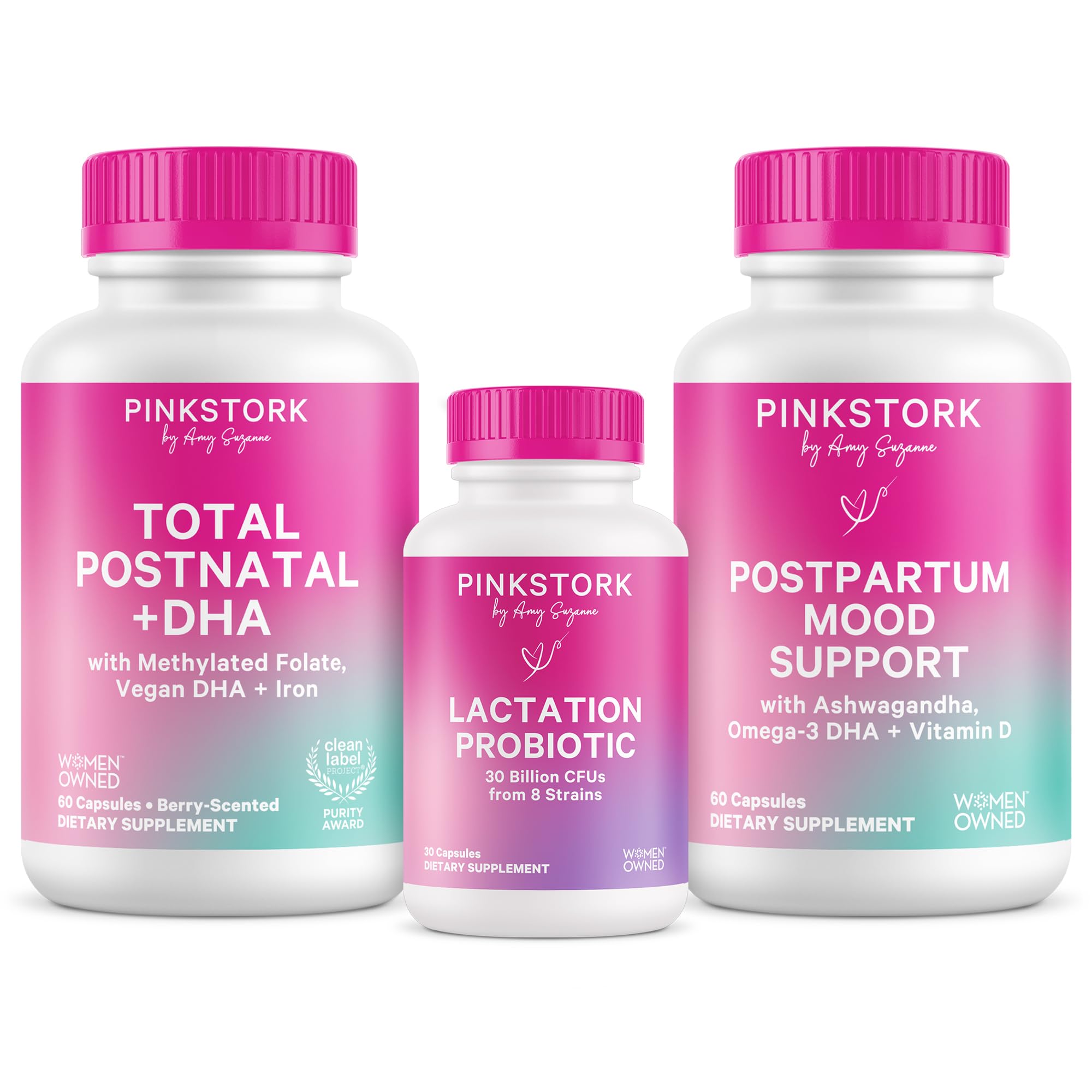 Pink Stork New Mom Necessities Bundle, Postpartum Essentials