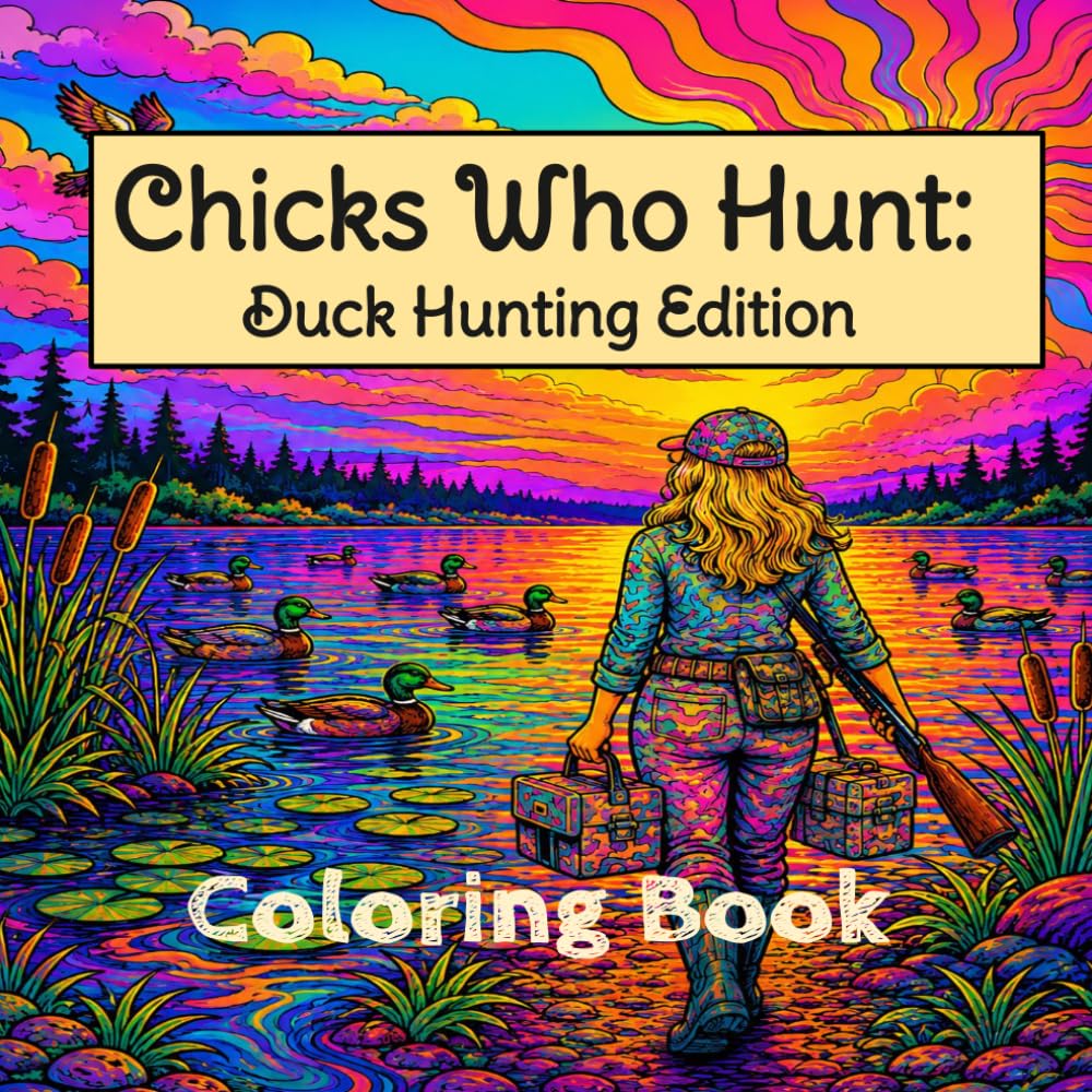 Chicks Who Hunt: Duck Hunting Edition: An Adult Coloring Book for Women Who Love Duck Hunting, Waterfowl, and the Outdoors