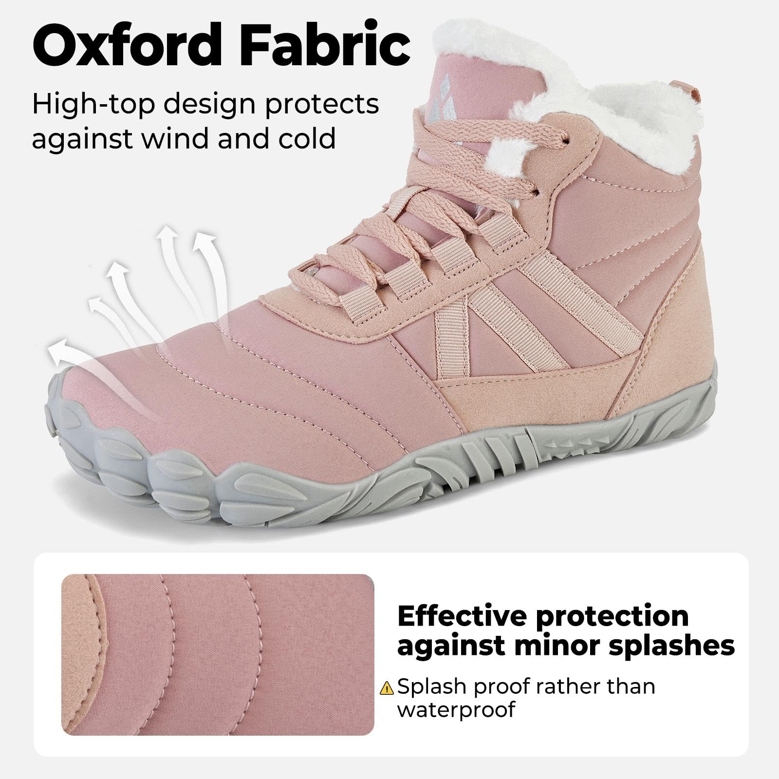 Mishansha Unisex Scarpe Invernali Barefoot Shoes Caldo Stivali Neve,Gr.36-48