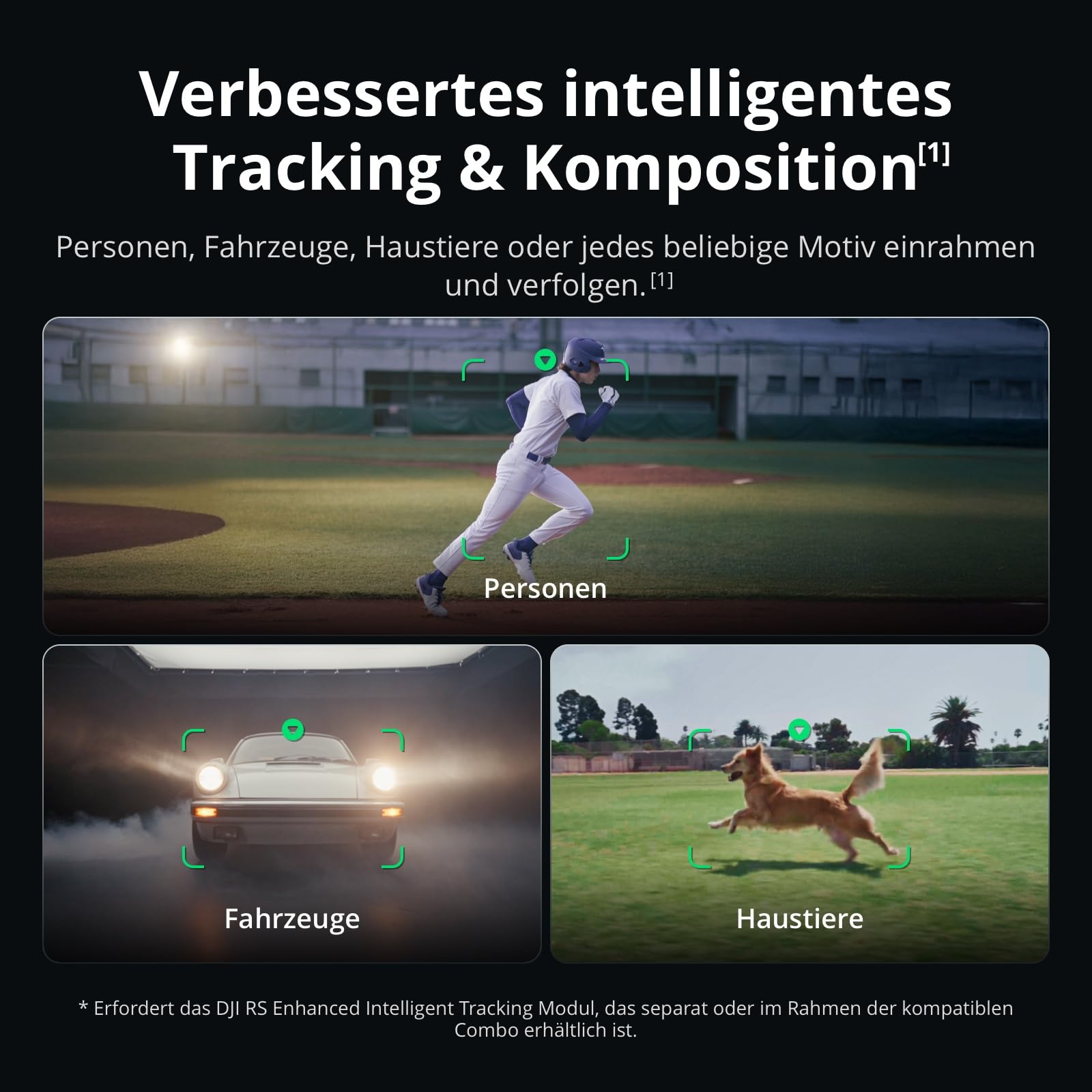 DJI RS 5 Combo Gimbal-Stabilisator für Kameras Canon Sony Panasonic Nikon Fujifilm Intelligentes Tracking