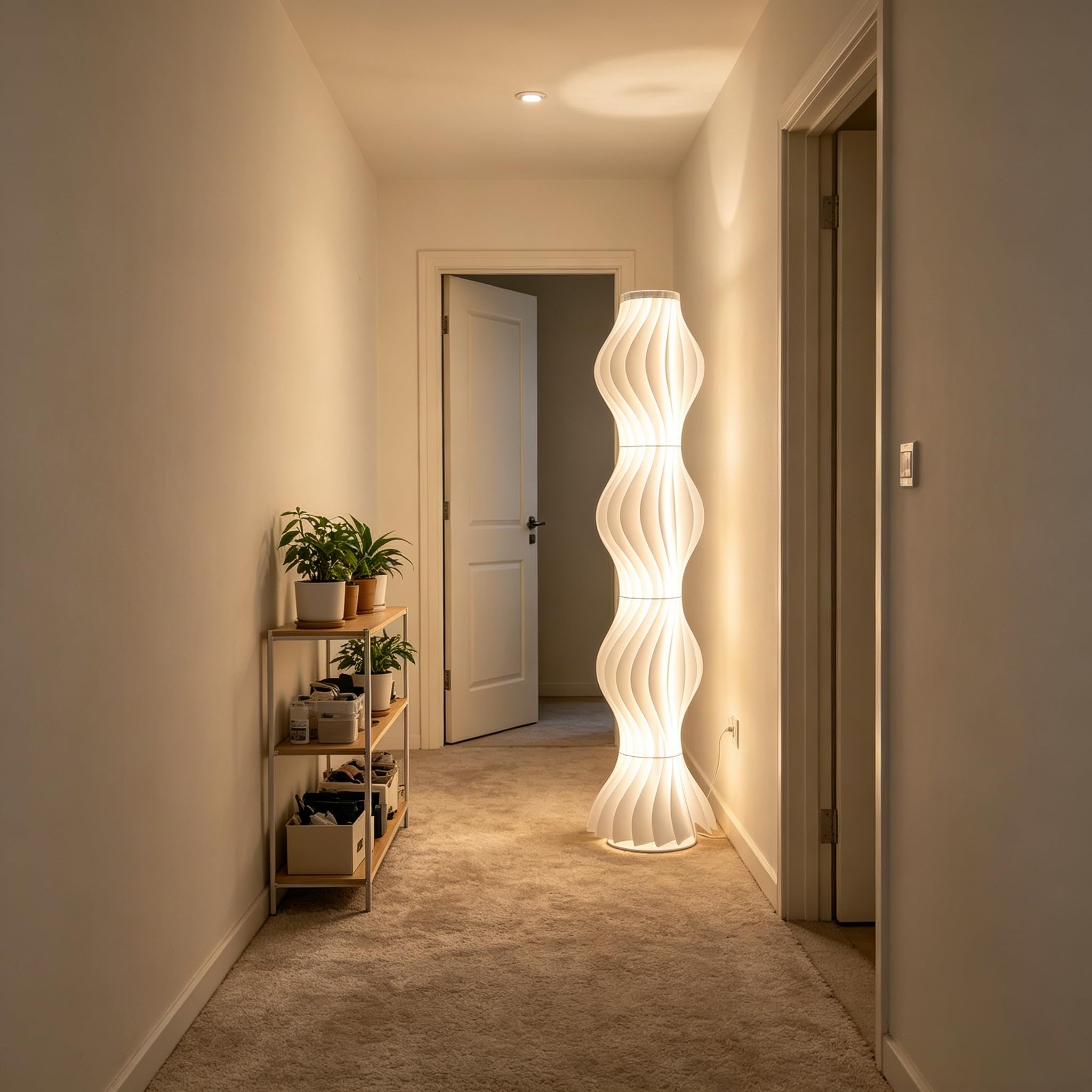 Stehlampe Dimmbar mit Fußschalter: Moderne Stehleuchte Weiß, Abnehmbarer Lampenschirm aus Acryl, 170cm Höhe LED Bodenlampe für Wohnzimmer, Esszimmer und Schlafzimmer