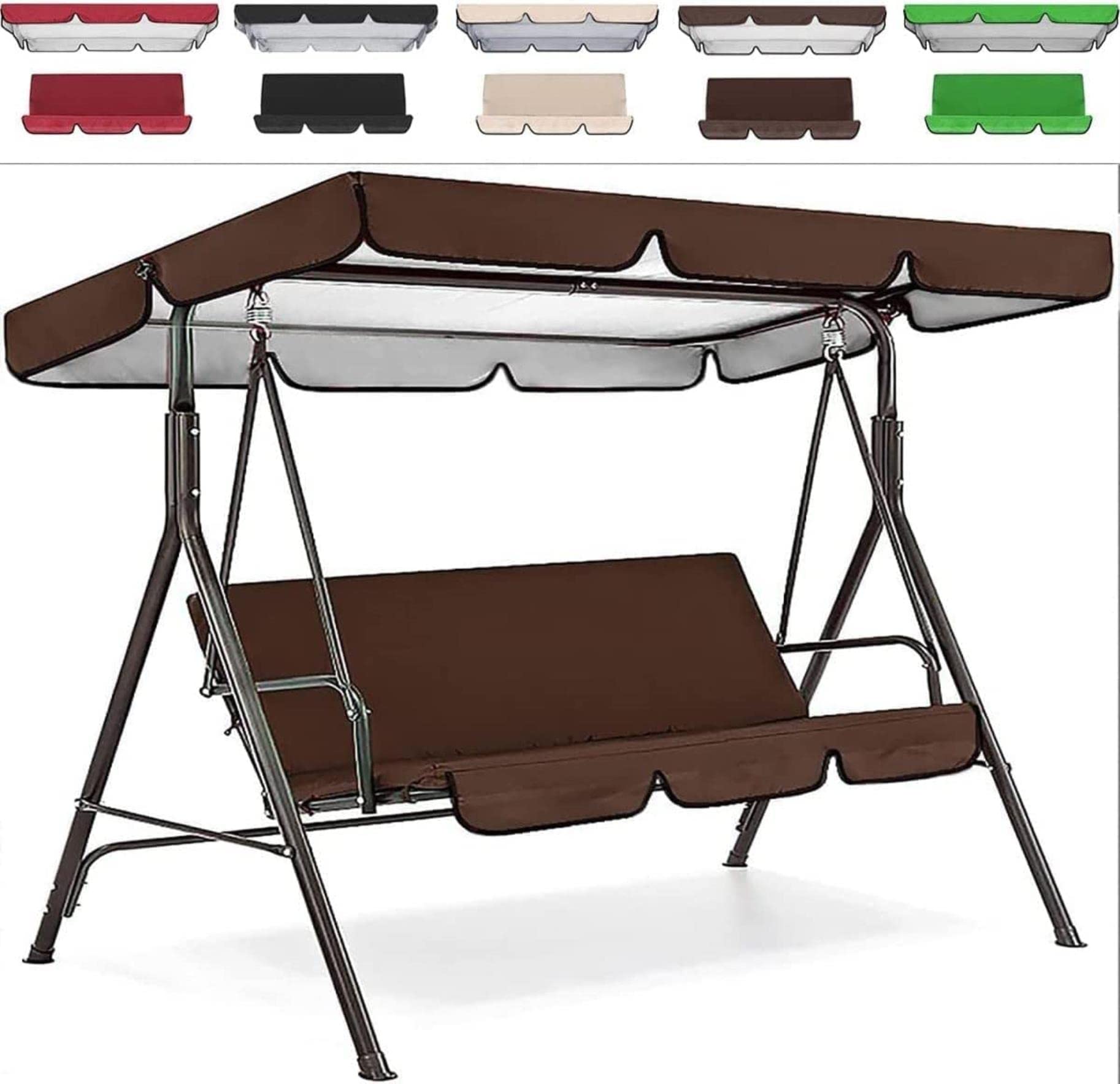 Baldaquin de remplacement pour balançoire de jardin 2 ou 3 places beige