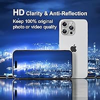 Vista 72 de Misea [3+1] for iPhone 14 Pro/iPhone 14 Pro Max Camera Lens Protector Bling, 9H Tempered Glass Camera Cover Screen Protector Metal Individual Ring