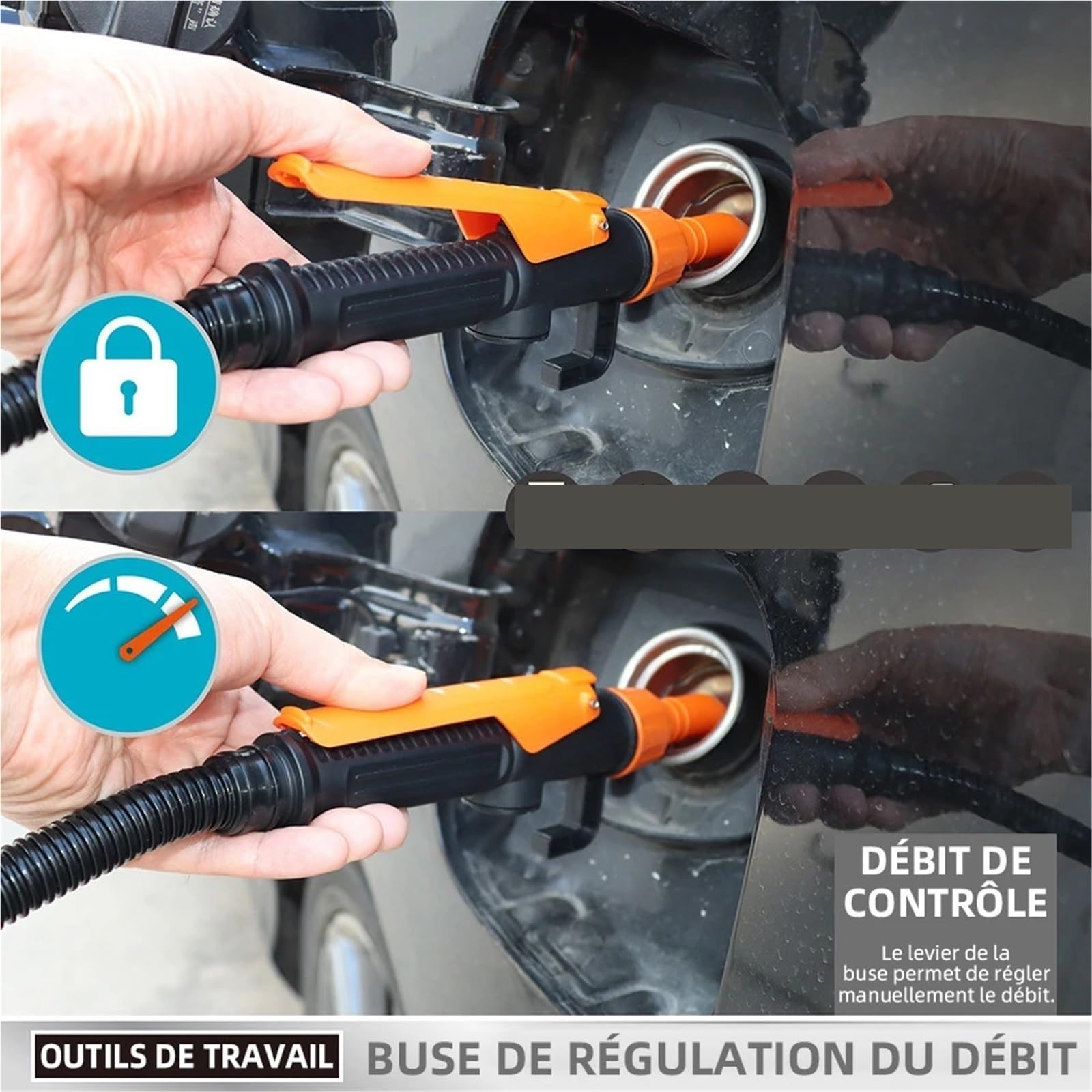 Pompa del Carburante Diesel Cars Trucks Gas Water With Hose | 12V Elettrico Gruppo pompa carburante