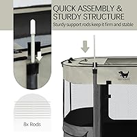 Vista 4 de Rest-Eazzzy Corralito para Perros, Corralito Plegable para Gatitos para Perros Medianos, Corralito Portátil para Mascotas con Cubierta de Sombra