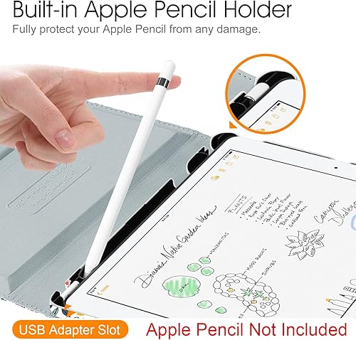 Vista 178 de Fintie - Funda giratoria para iPad de 9ª generación / 8ª generación / 7ª generación, de 10.2 pulgadas, funda giratoria en 360 grados, funda Azul