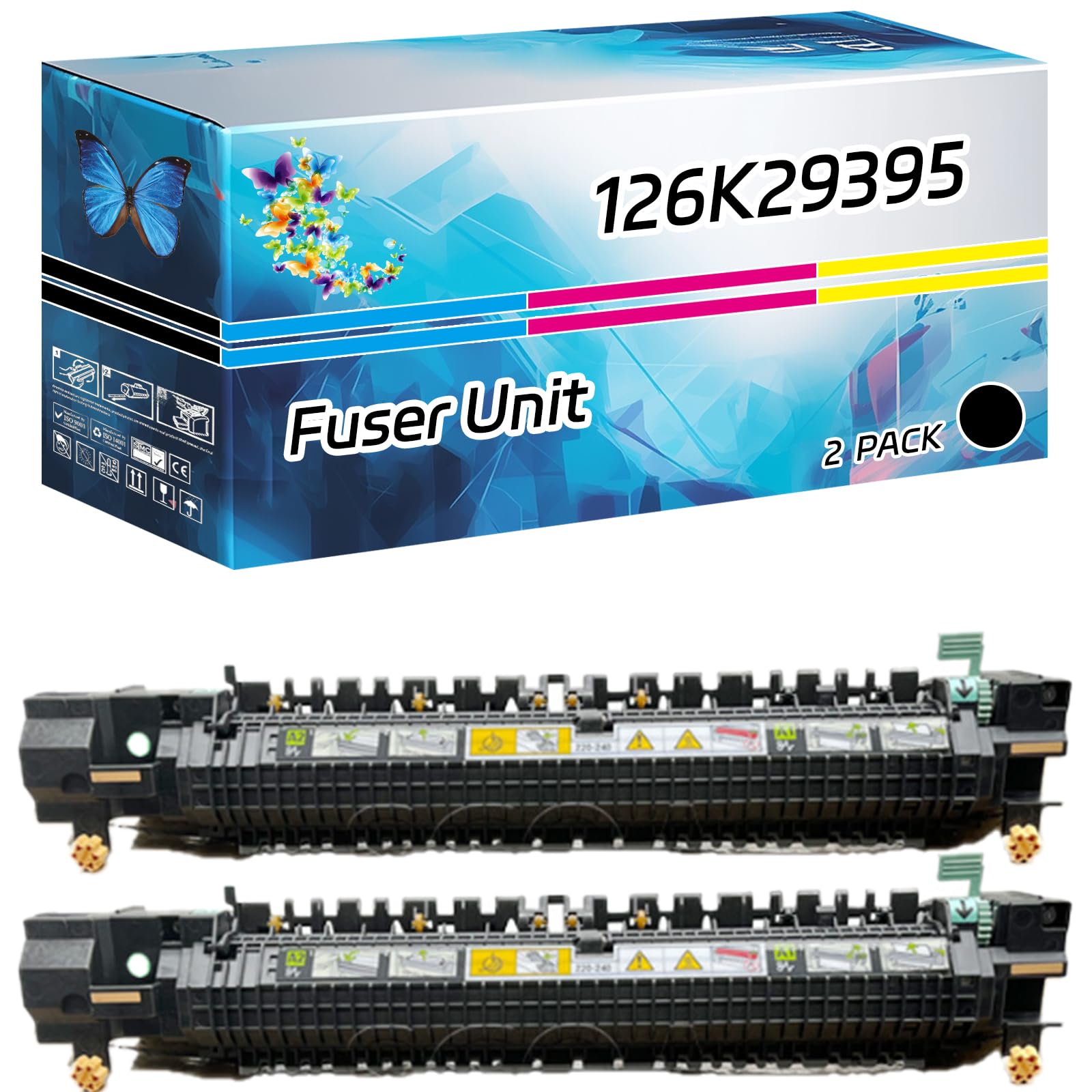 126K29395 (120V) Fuser Unit Compatible for Xerox WorkCentre 5325 5330 5335 Printers, High Yield 250000 Pages, with Chip High-Definition Printing (2-Pack Black)