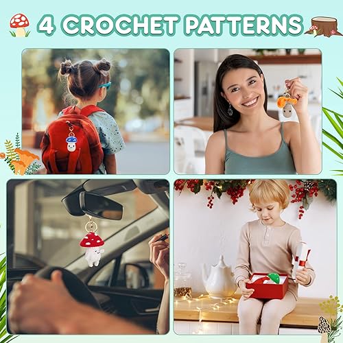 Miniatura 7 de Luoshivp Kit de ganchillo para principiantes, kit de ganchillo de regalo de Navidad, kit de ganchillo para principiantes para adultos con tutoriales