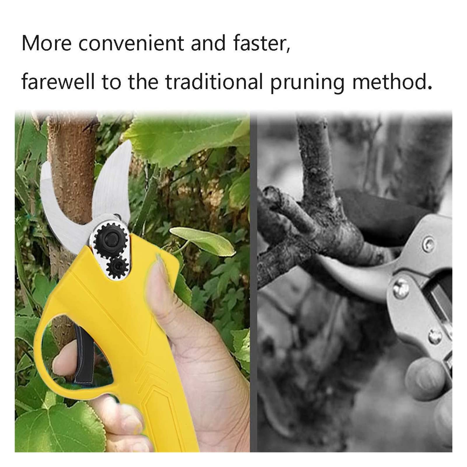 Sekatory Elektryczne, 88VF akumulatorowe elektryczne nożyce do przycinania Secateur Pruner elektryczne gałęzie drzew Cutter drzewo owocowe przycinanie Bonsai 30MM Max Cutter Łatwe Cięcie Gałęzi(2Batte