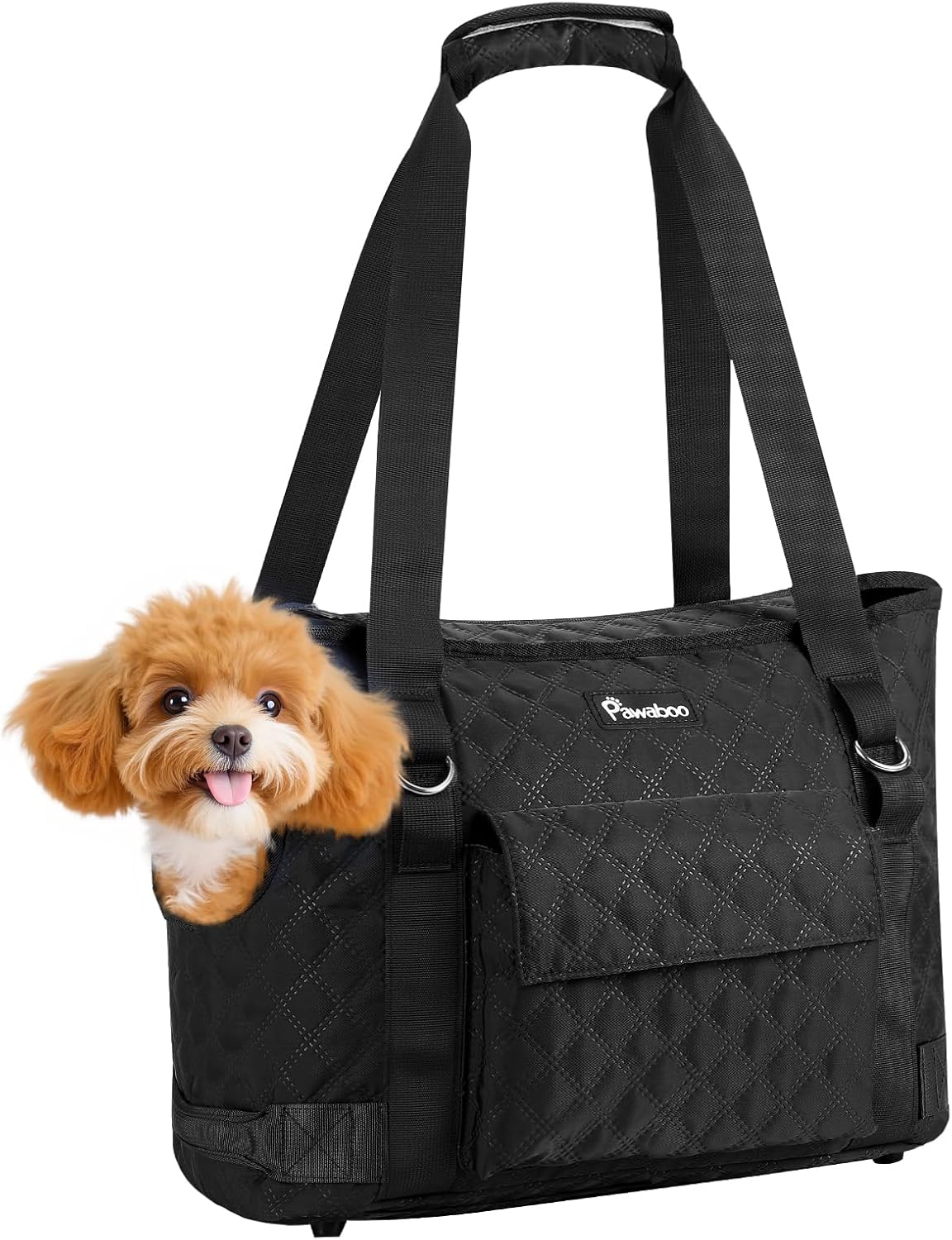 Lightweight Soft-Sided Dog Purse Carrier for Pets Under 11lbs – Black