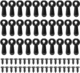 100 Pieces Picture Frame Turn Button Fasteners Set with 100 Pieces Screws, Picture Frame Backing Clips Hardware for Hanging Pictures, Craft, Photos (Black)