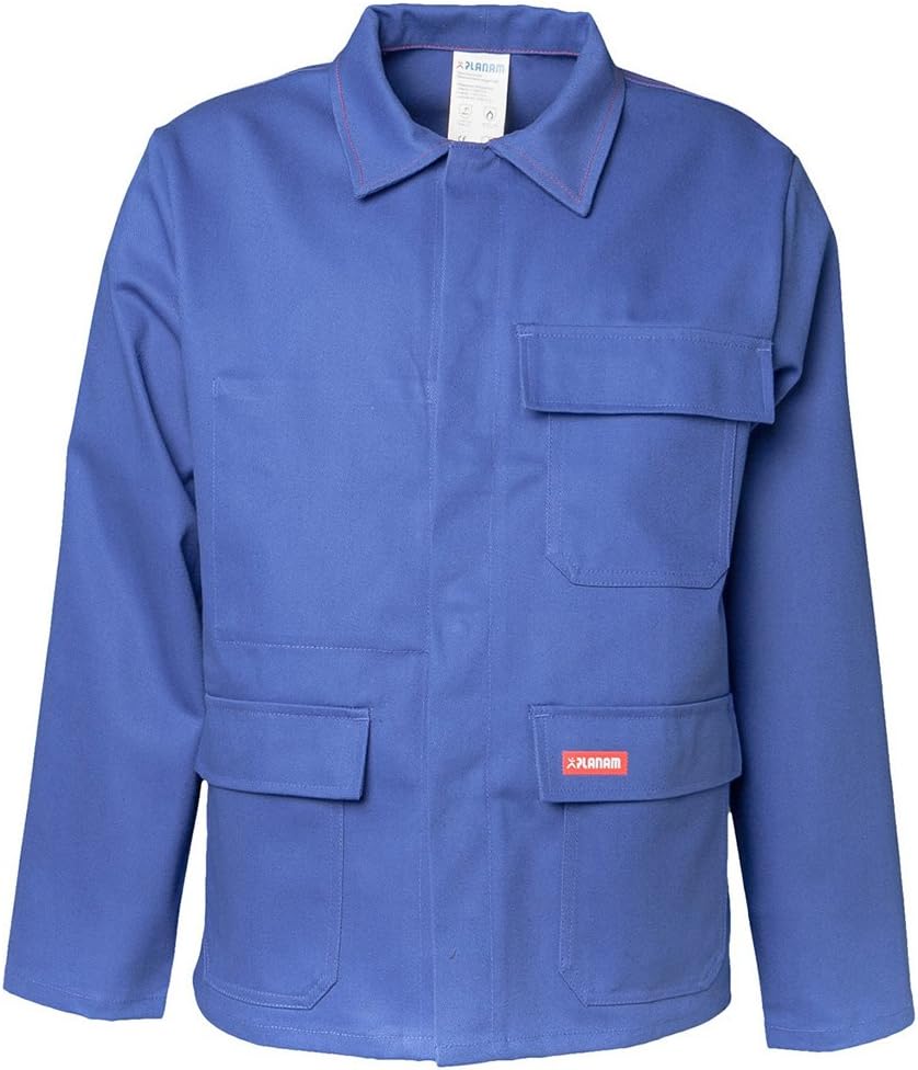 Planam 1706052 Size 52 400 g/m sq "Heat/Fire Retardant Garments" Jacket - Royal Blue