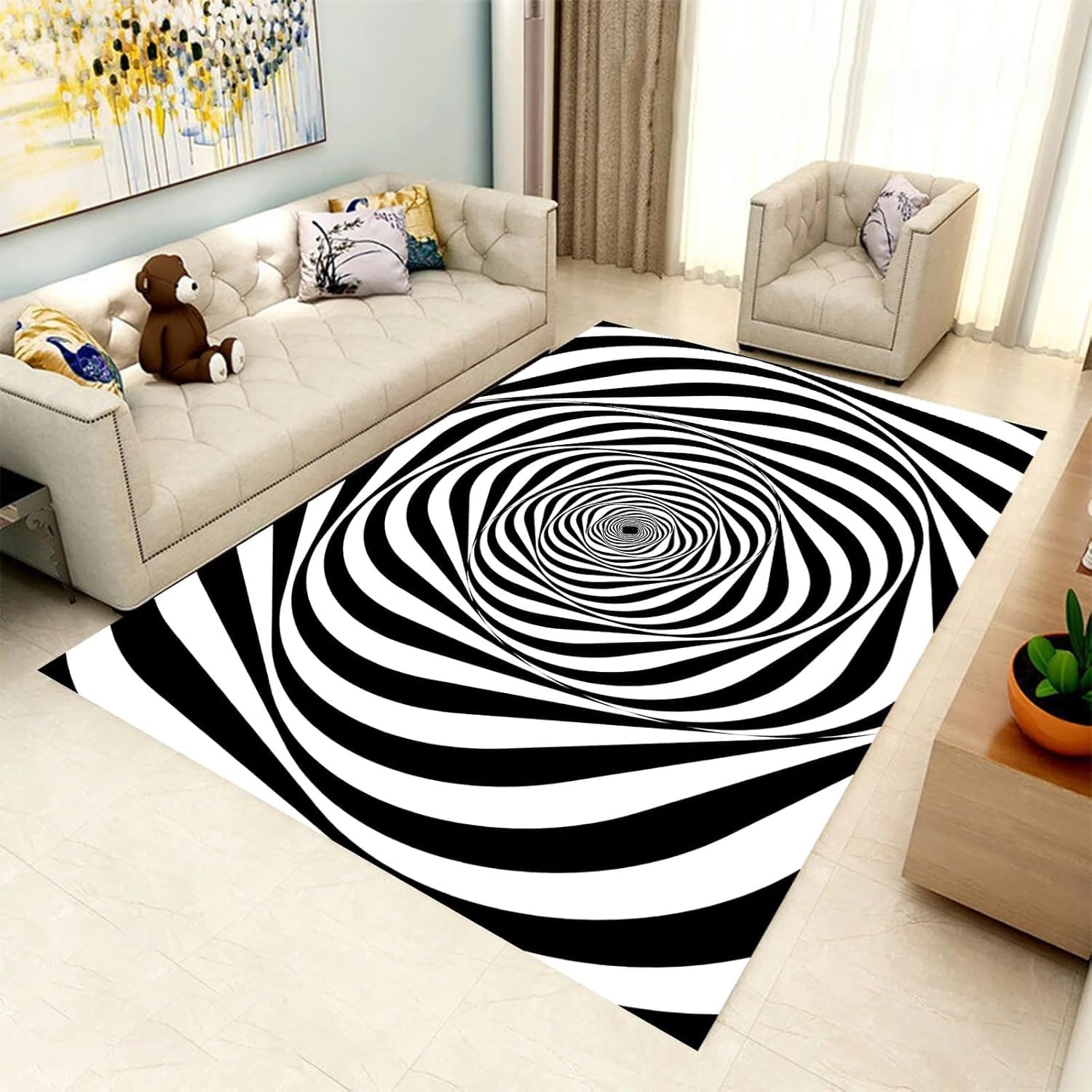 Tapis enfants doux pour espace de jeu et salon chaleureux en flanelle