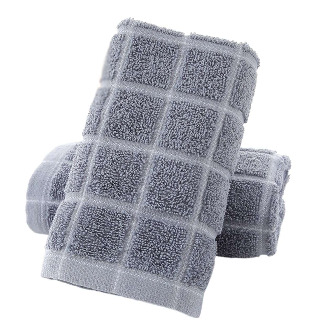 Serviette en coton linge de salle de bain absorbant et doux couleur gris