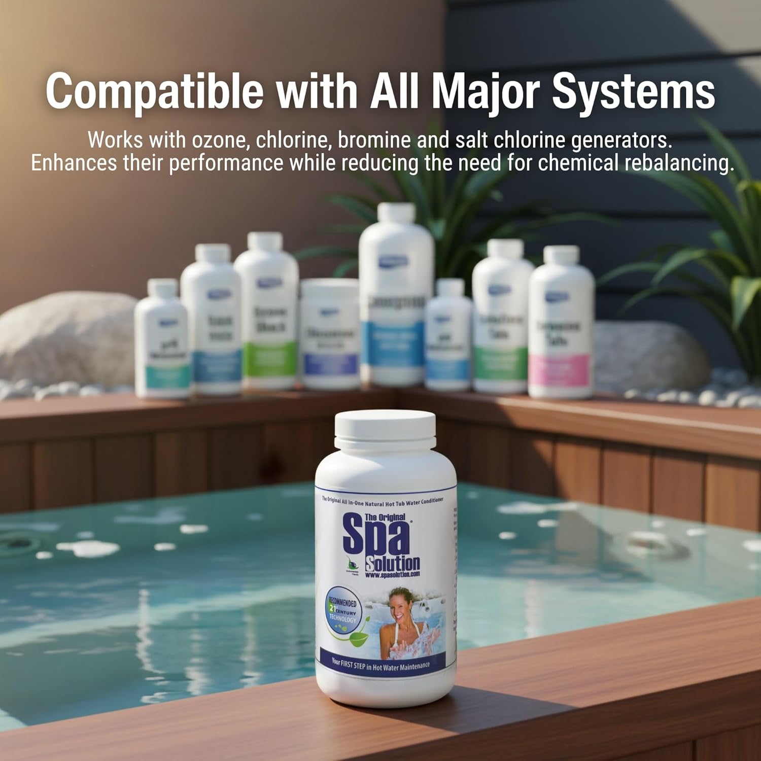 The Original Hot Tub Enzyme Water Conditioner, Spa Protector All in One and Natural Water Treatment, Gentle and Safe Liquid Formula, Lasts Up to 3 Months, 16oz