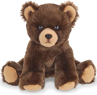 Bearington Lil' Grizby Small Plush Stuffed Animal Brown Grizzly Bear, 7 inches