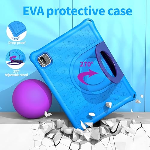 Miniatura 6 de Tablet infantil de 10 pulgadas con funda, tableta Android 15 de 10 pulgadas para edades de 3 a 12 años, 6 GB de RAM 64 GB de ROM, control parental