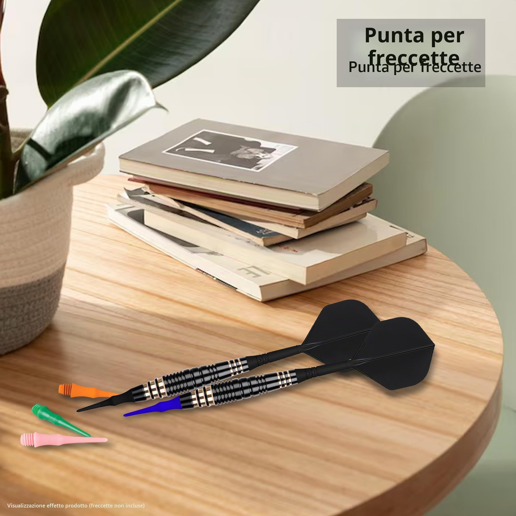 CyeeLife - 500 punte per freccette in plastica, 2BA filettatura, particolarmente stabili e durevoli, punte per freccette in totale ci sono dieci colori (500pz)