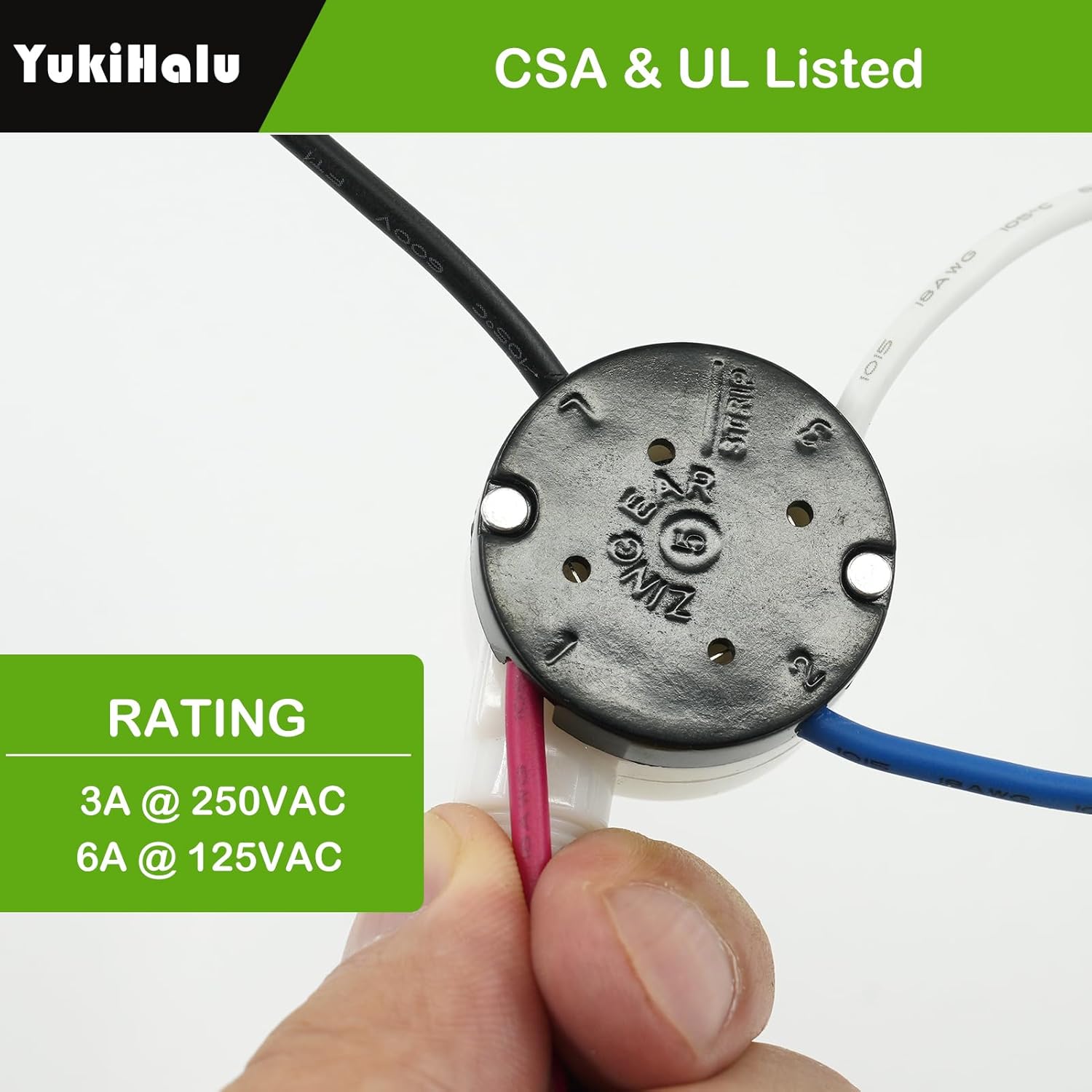 YukiHalu Ceiling Fan Pull Chain Switch 3 Speed 4 Pre-Installed Wires, ZE-208S, Replacement Fan Light Switch for Ceiling Fans and Light Kits (Antique 1Pack) - Image 4