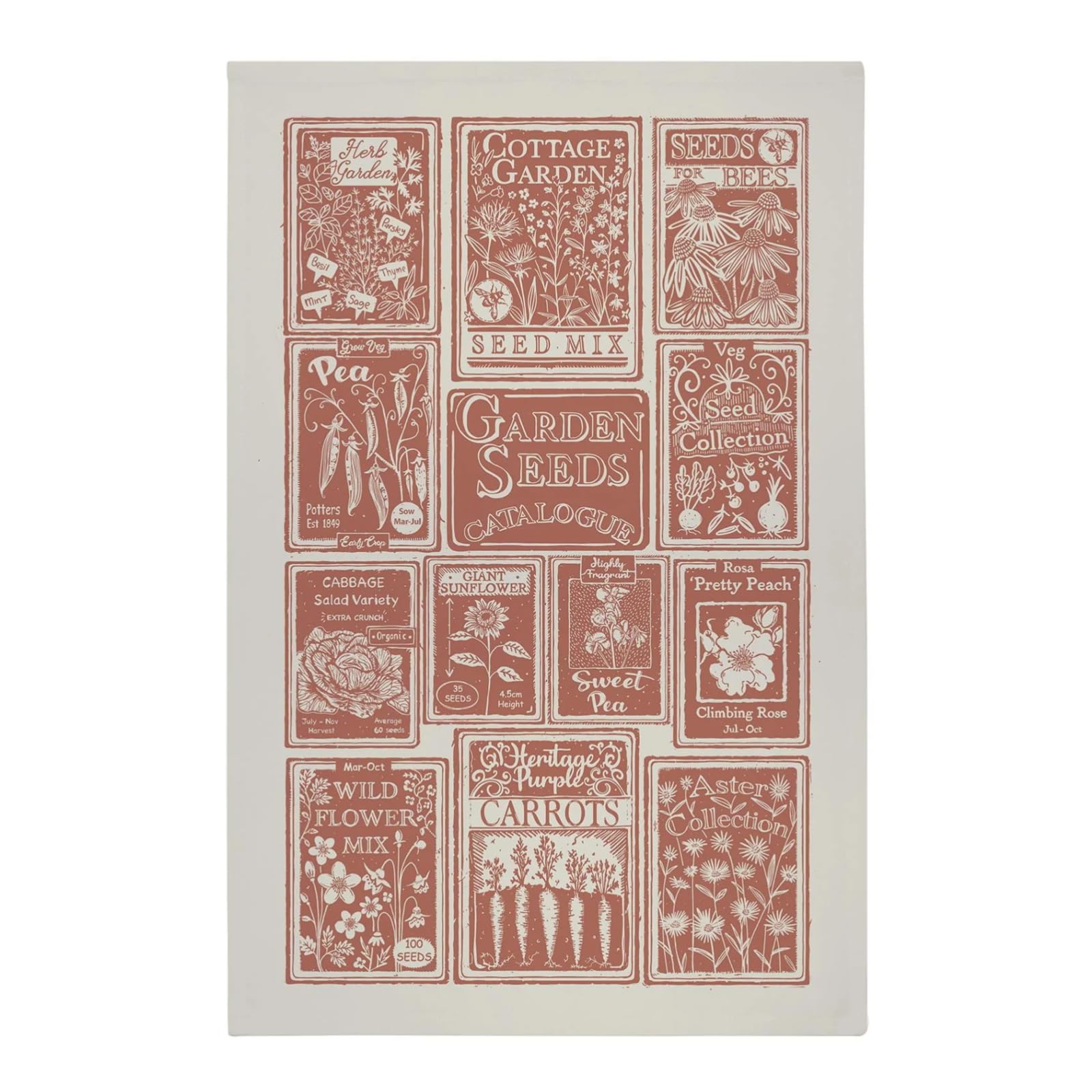 Ulster Weavers Orange Garden Tea Towels (74 X 48Cm), 100% Cotton, Kitchen Towel/Cloth, Dish Cloths, Kitchen Accessories, Tea Towels For Kitchen, Garden Themed