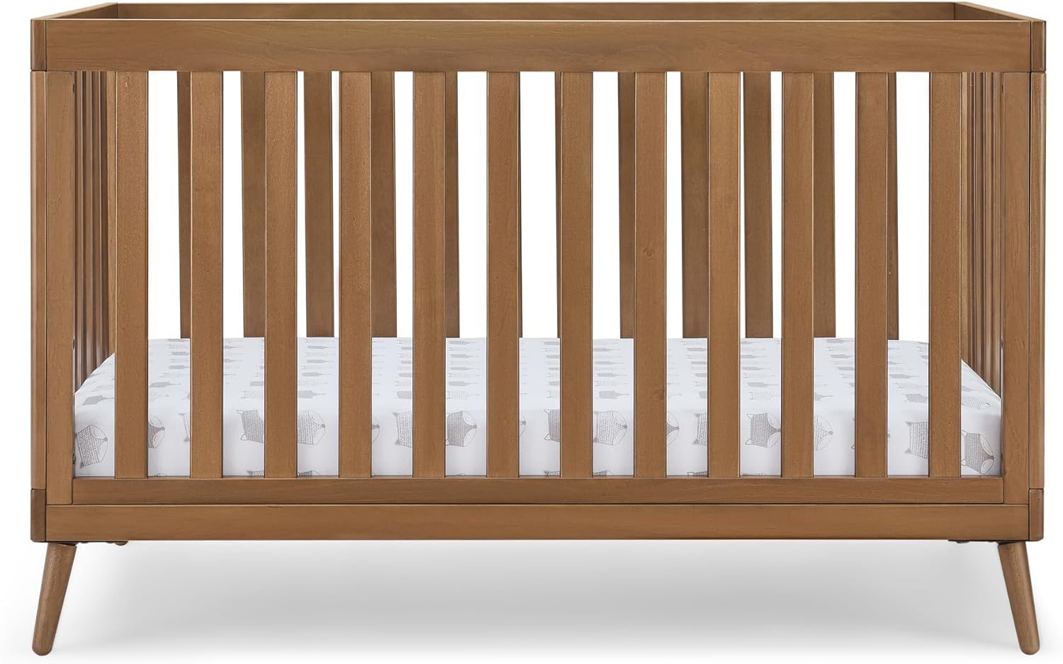Delta Children Essex 4-in-1 Convertible Crib - Greenguard Gold Certified, Chestnut Crib Chestnut