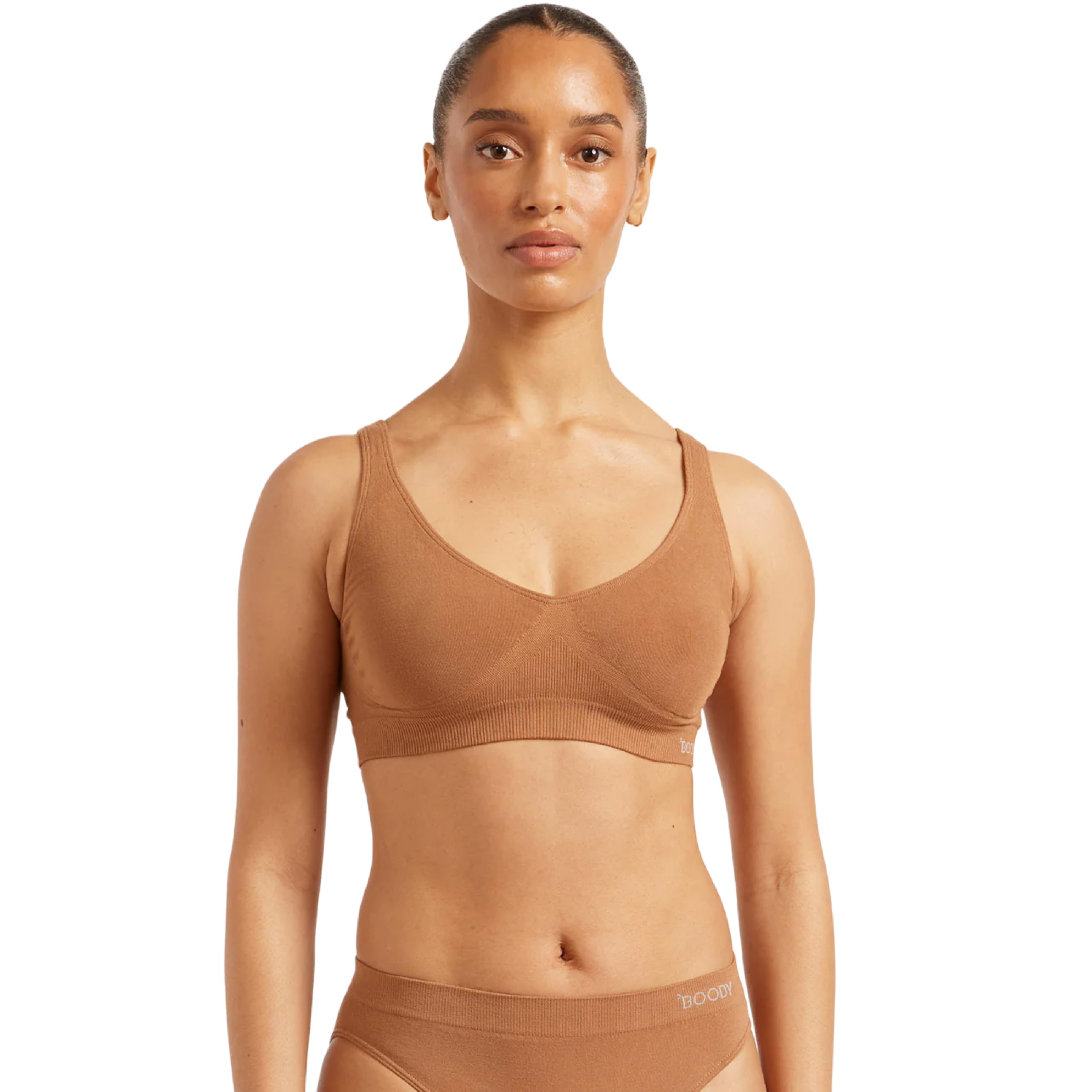 Boody Seamfree Crop Bra - Maple/M