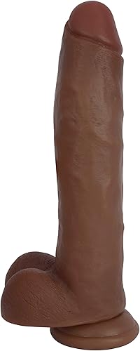 Lynx Consolador de 11 pulgadas con bolas - marrón