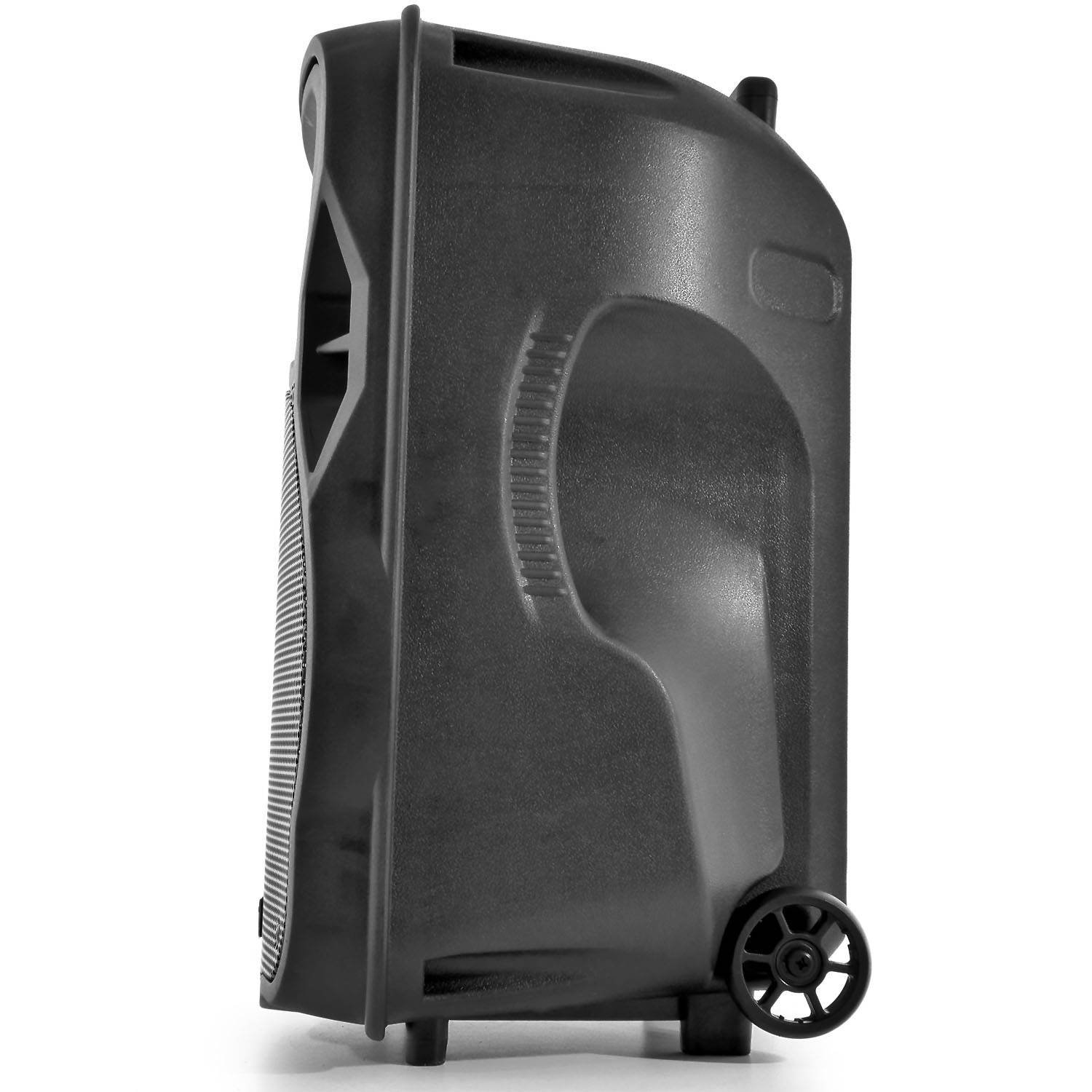 Enceinte Sono Mobile amplifiée 700W 12" LED/USB/BT/SD/FM + 2 micros sans-Fil PARTY12