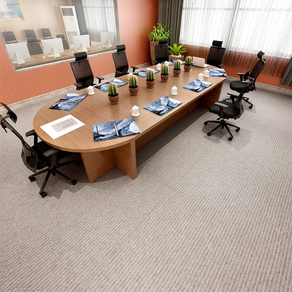 Rehert Office Commercial Carpet Tiles Carpet Floor Tiles Carpet Tile 20x20inch for Bedrooms Living Rooms Kids Rooms Office Decor 24Tiles Per Carton 64Square Feet Per Carton Light Yellow Stripe