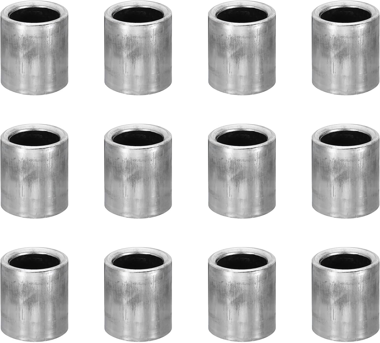 PATIKIL M10 Steel Spacers, 12 Pcs Metal Spacers Steel 10mm ID x 14mm OD x 10.5mm L Carbon Steel Spacer Screw Standoff Round for 2/5in or M10 Screw Bolts