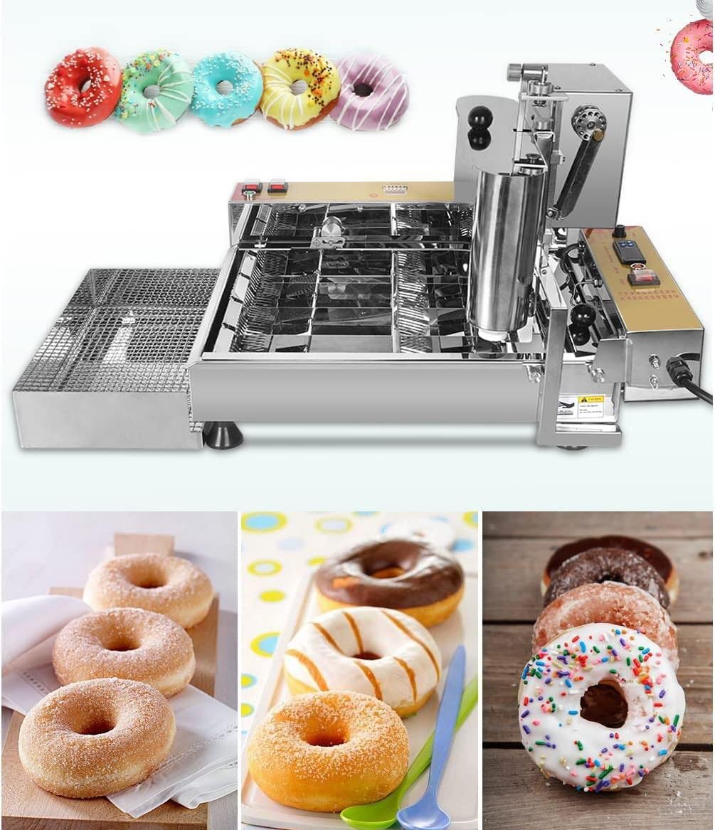 Máquina Automática para Hacer Donas De 4 Filas, Máquina para Hacer Donas Y Snacks De Acero Inoxidable, Acero Inoxidable 304 De Grosor Ajustable,