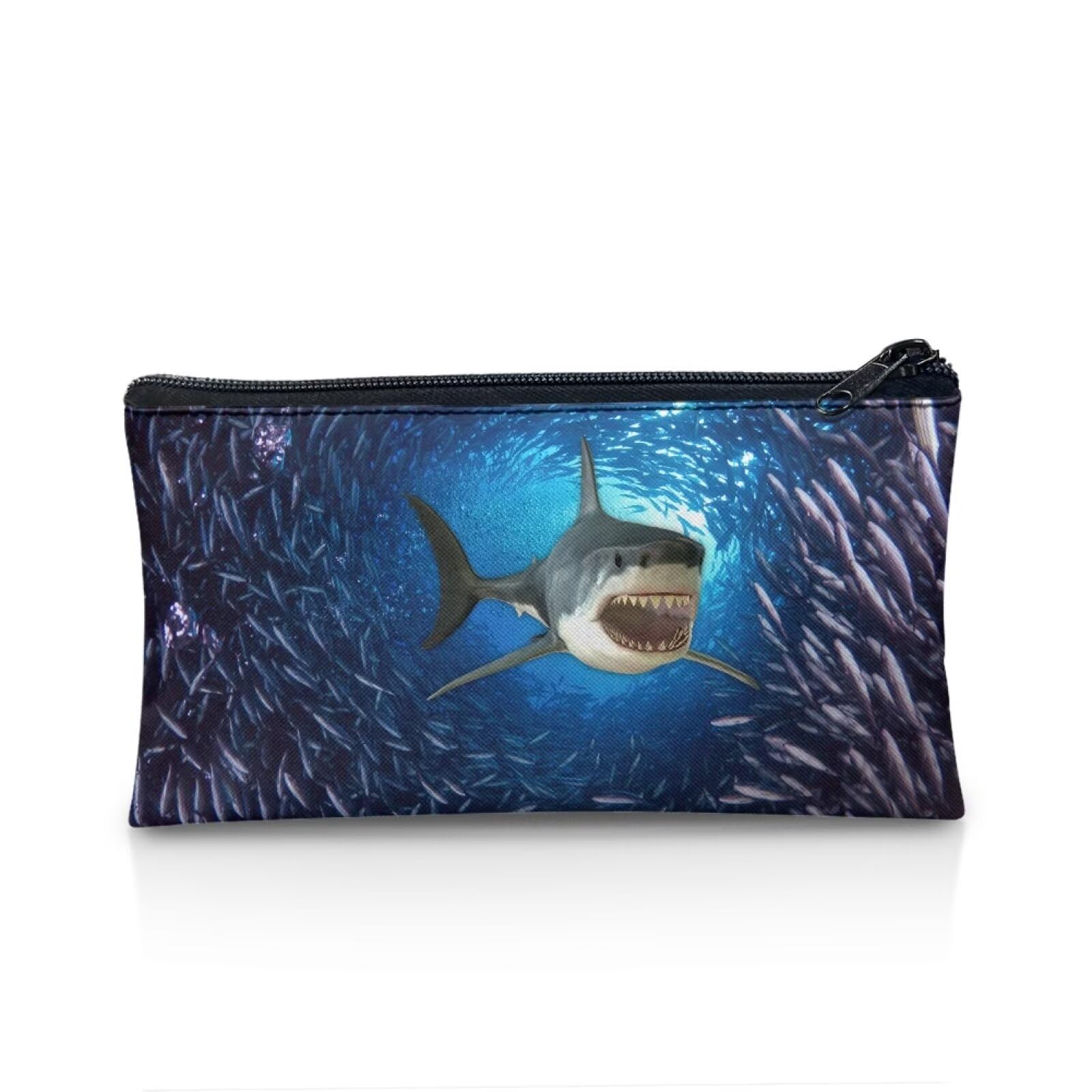 UOIMAG Shark Pencil Case Zipper Pouch Bags for School Office Organization Zipper Pencil Holder