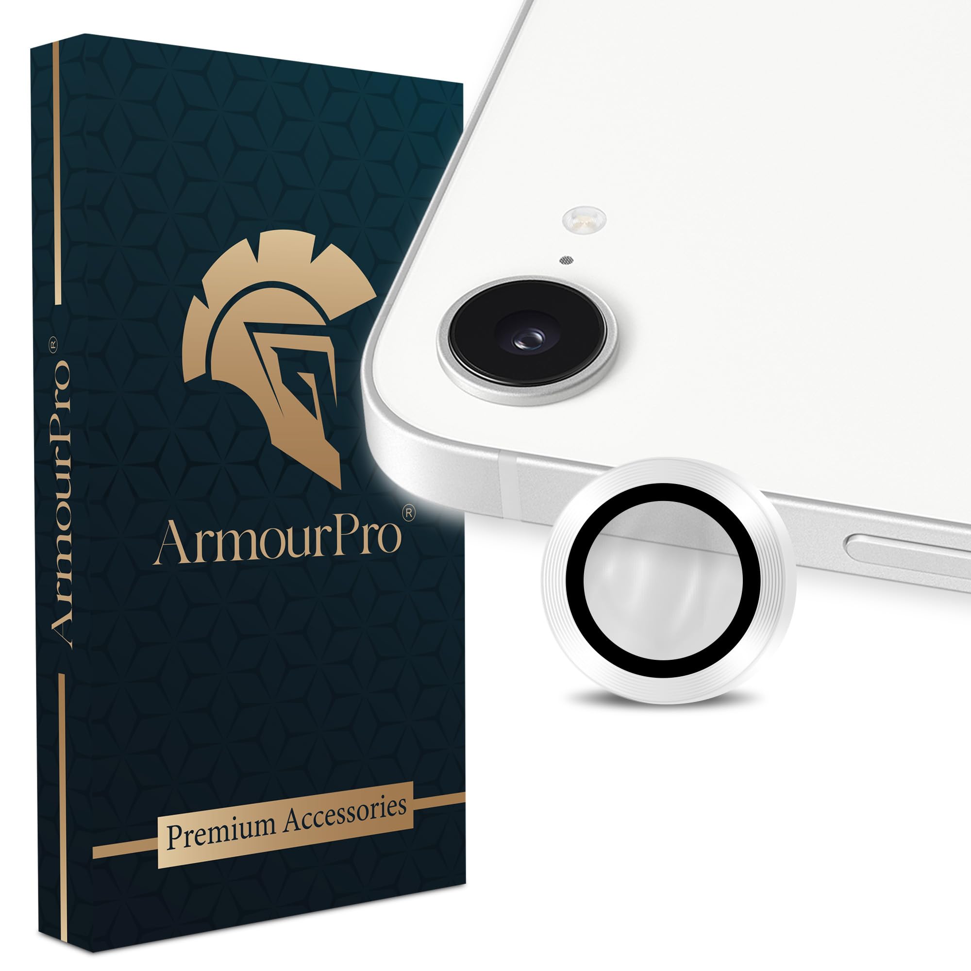 ArmourPro Premium Camera Lens Protector Tempered Glass Compatible For iPhone 17e Tough HD Individual Aluminum Alloy Rings 9H Camera Cover, Scratch-Resistant,Camera Lens Protection| Silver-image-29
