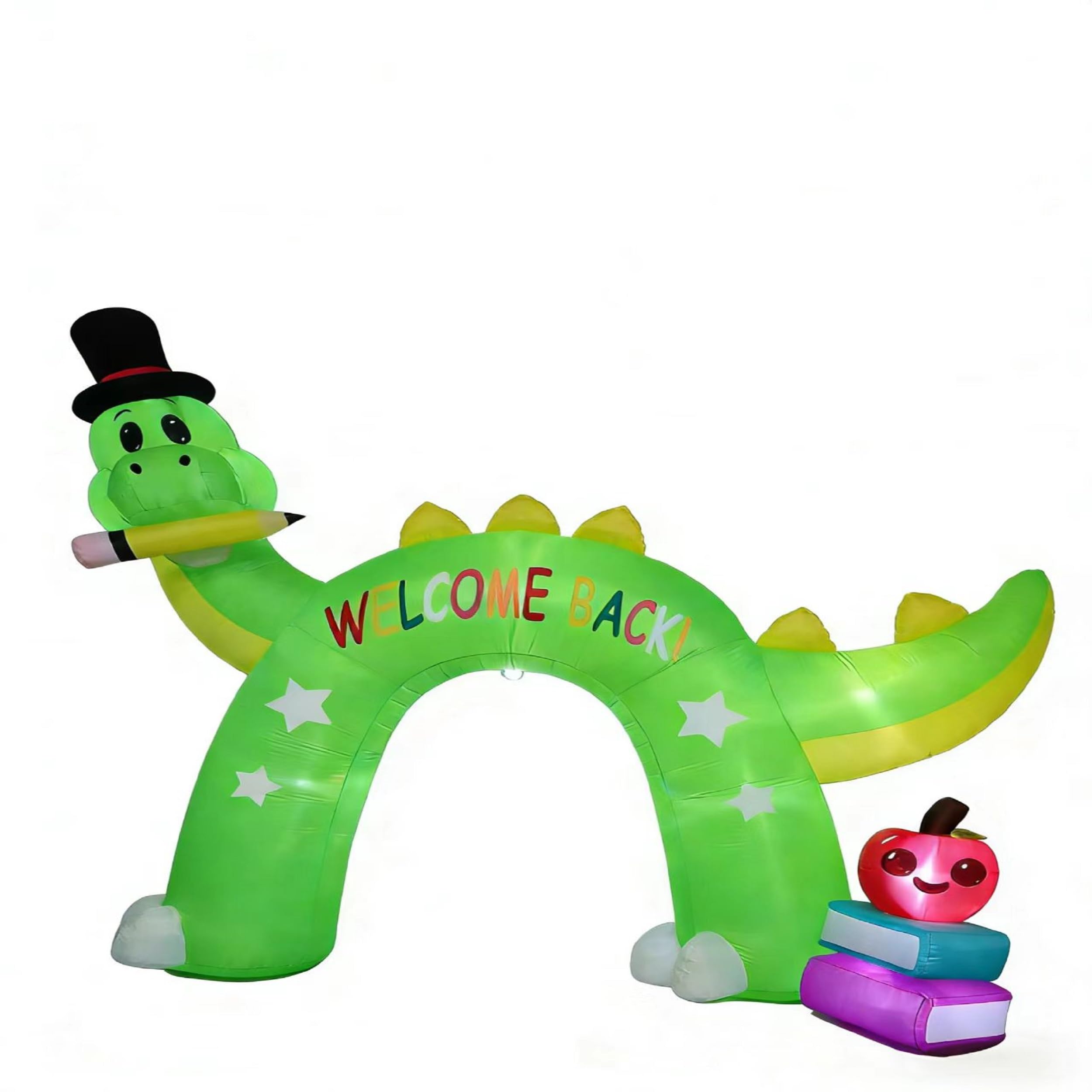 Dinosaure gonflable 3,7m lumineux pour illuminer un grand jardin et amuser les enfants