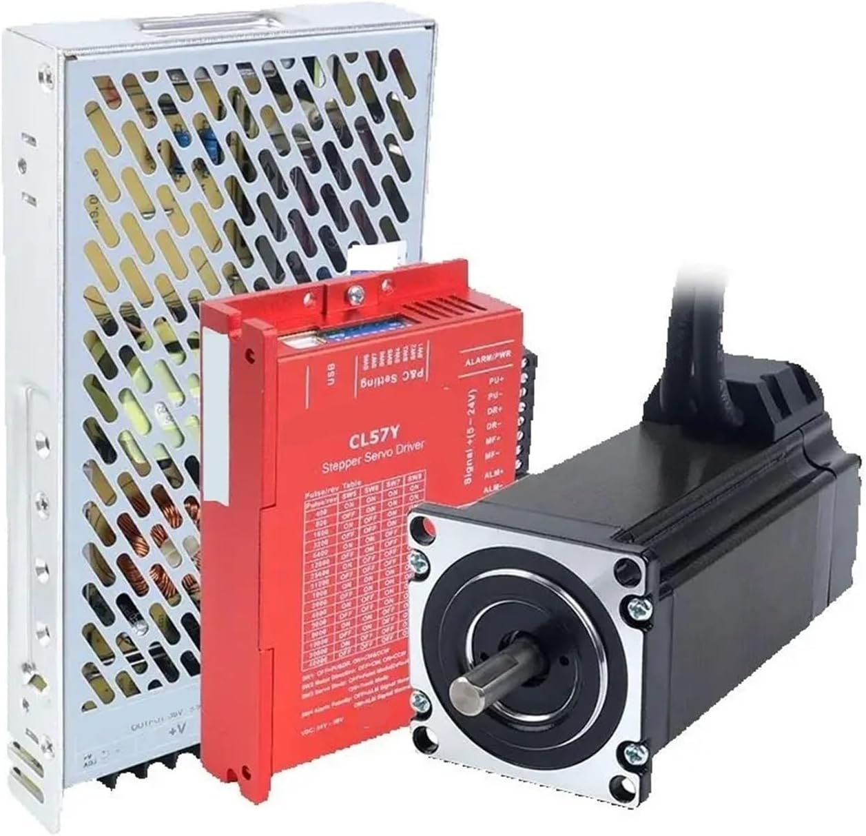 Stepper Motor Driver Ship Nema 23 3Nm Closed Loop Stepper Motor Kit With Encoder And Servo Driver CL57Y CNC Kit 1-CL57Y-S30-1M5 Stepper Motor Bipolar(With power supply)
