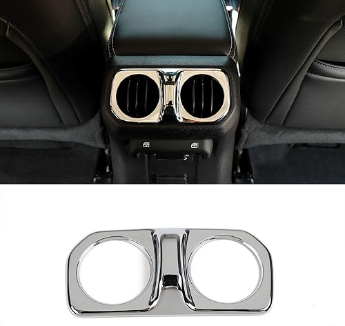 Vista 15 de Cubierta de ventilación trasera de aire acondicionado, accesorios interiores de fibra de carbono para Jeep Wrangler JL Gladiator JT Sahara