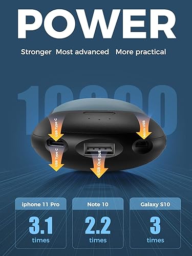 Miniatura 4 de OCOOPA - Calentadores de manos recargables (10000 mAH, calentador de manos eléctrico, 15 horas, portátil, para hombres y mujeres, camping al aire