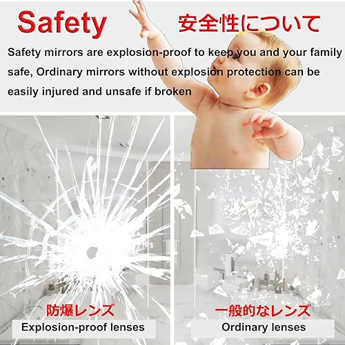 Miniatura 5 de Espejo de baño irregular sin marco con luces LED, espejo de pared retroiluminado regulable con botones táctiles inteligentes, espejo de tocador